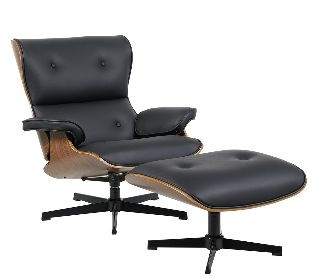 butaca de diseño con ottoman diseño ergonómico sillón lounge