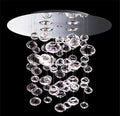 Lámpara de techo plafón cromado cristales transparentes colgantes salón comedor villa Villamartin Mercatoro