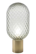 Lámpara GERA SOH43, sobremesa, aluminio, dorada, cristal