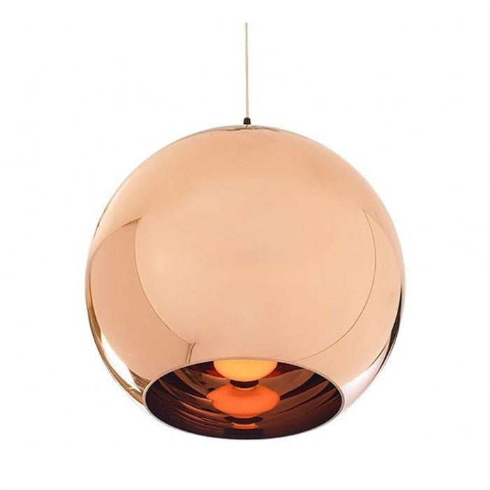Lámpara HUGO, colgante, cristal, color cobre, 40 cms de diámetro