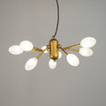 Lámpara URANO, colgante, metal, acrílica, 9 luces