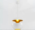 Lámpara URSULA, colgante, metal, blanco-dorado