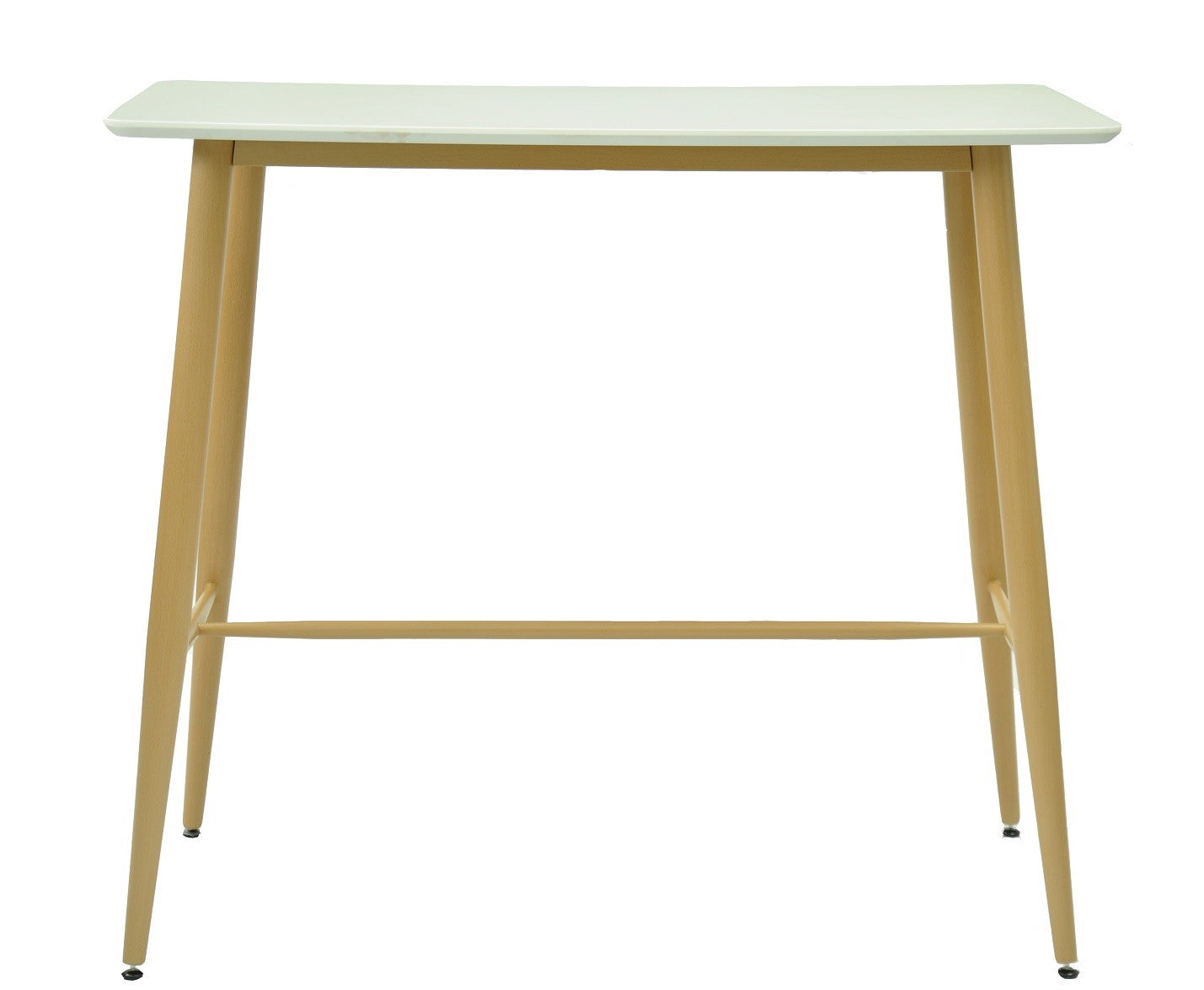 Mesa alta GOBBI, metal, blanca, 120 x 60 cms