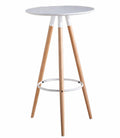 Elegante mesa alta de diseño es la solución ideal para crear un rincón moderno