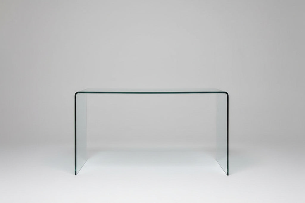 Mesa APOLO / cristal curvado / transparente / 125x70 cms
