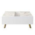 Mesa baja ELOISE / mármol blanco