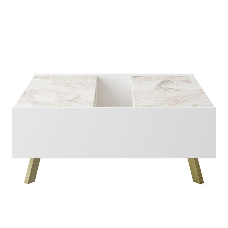 Mesa baja ELOISE / mármol blanco