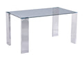 Mesa BETSY / acero inoxidable / cristal templado