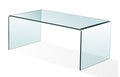 Mesa CHEVAL (SU), baja, cristal curvado, 100 x 48 cms