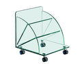 Mesa COIMBRA, baja, ruedas, cristal, 383843 cms