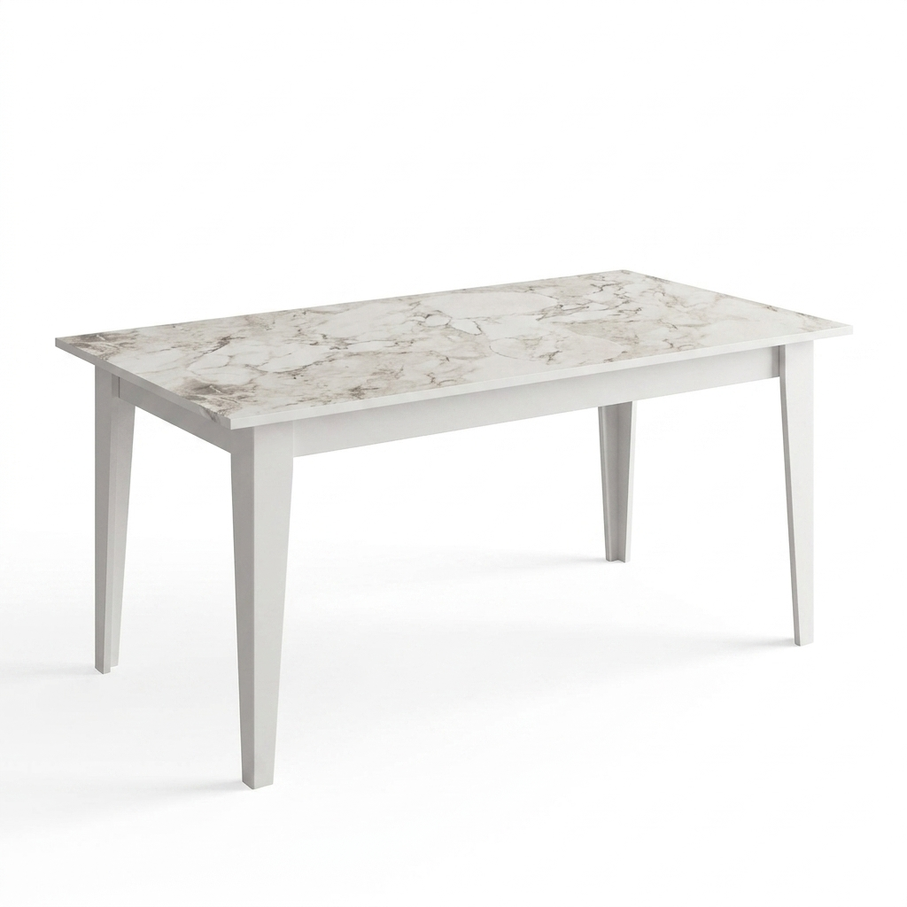 Mesa de comedor SIENA / mármol blanco