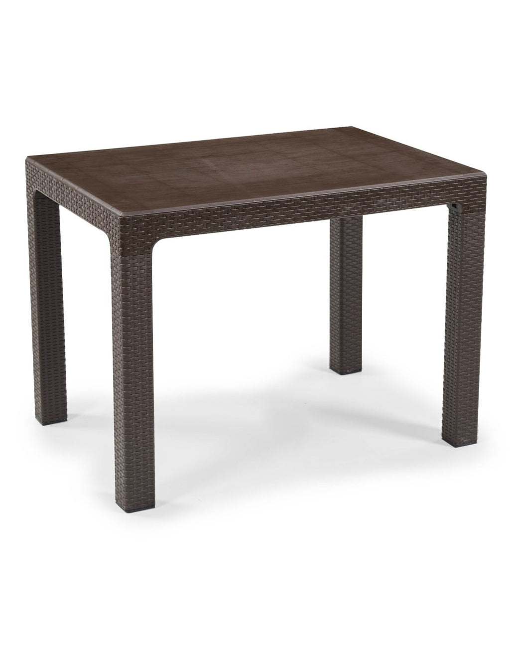 Mobiliario de jardín en Ciudad Quesada: mesa de exterior color chocolate 100x70 cm resistente al sol, ideal para villas y hostelería en Rojales