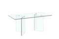 Mesa MISTICA, cristal, 150x90 cms