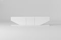 Mueble de TV VIOLET, biIaminado blanco brillo, 180 cms.