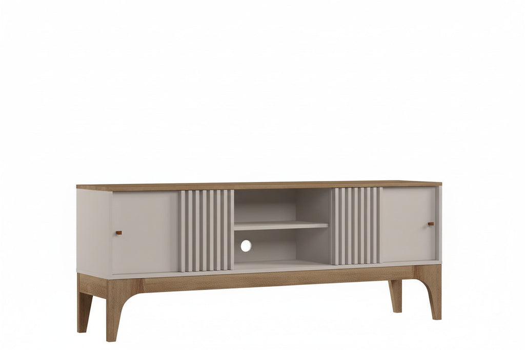 Mueble TV FLORENCIA / blanco roto / cedro