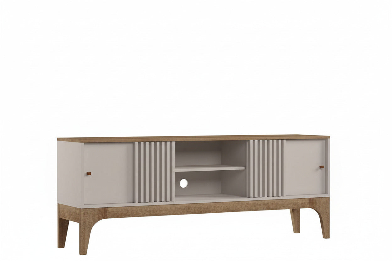 Mueble TV FLORENCIA / blanco roto / cedro