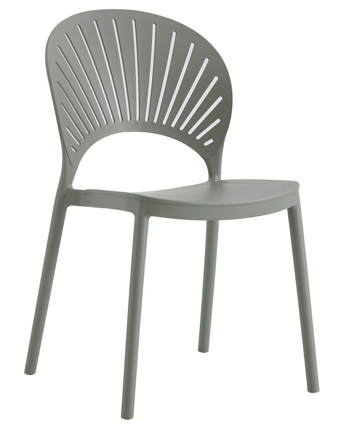 Silla ABANICO / polipropileno gris