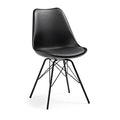 Silla BELLA (SU), cromada, carcasa y cojín negro