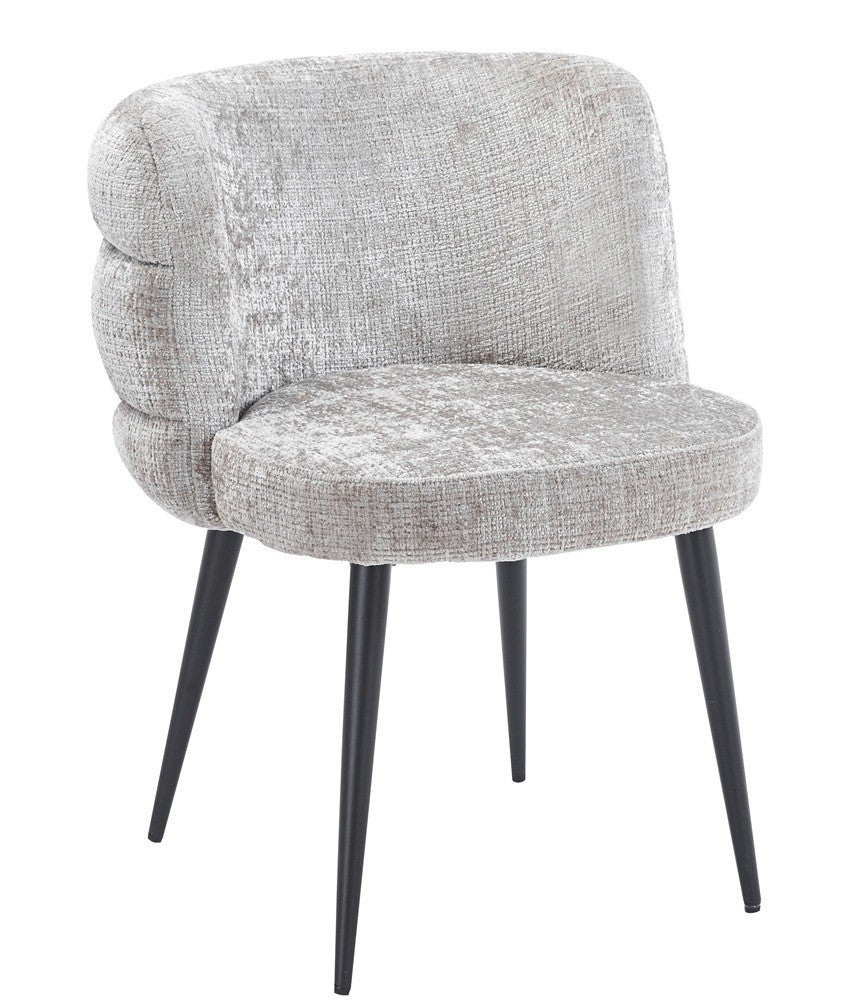 Silla tapizado gris Berg con pats metalicas en la Costa Blanca