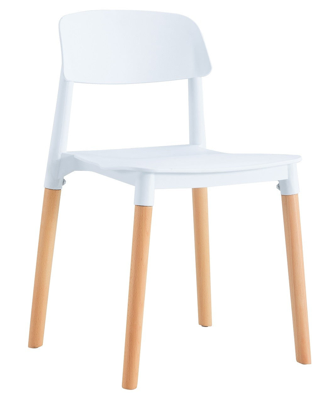 Silla CROSCAT (SU), madera, polipropileno blanco