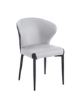 Silla DAVOS, metal, tapizado similpiel marrón y gris