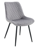 Silla FELICIO / tapizado velvet gris claro