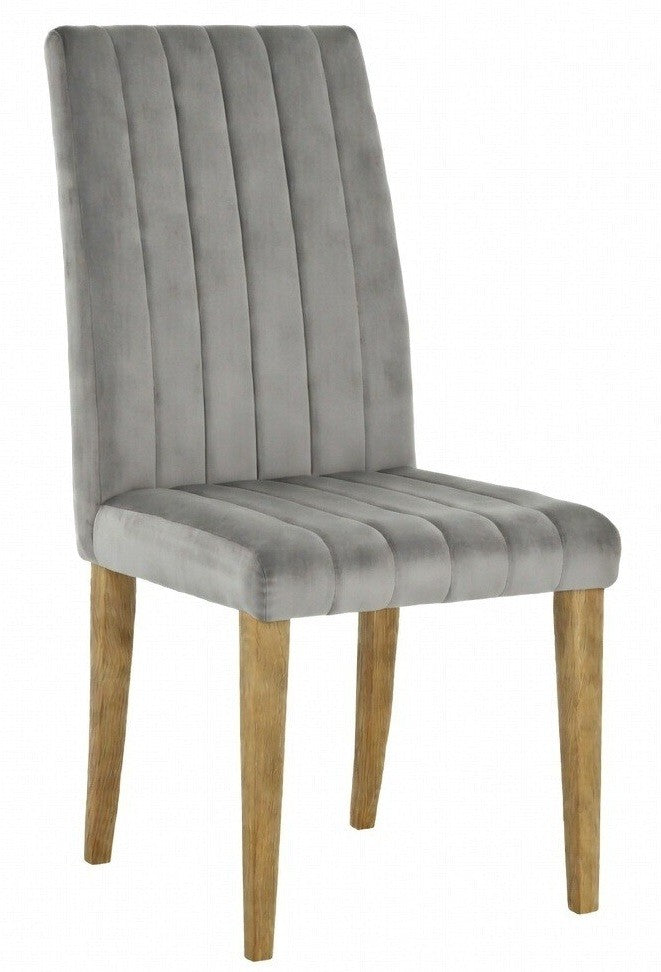 Silla GENOVA / tapizado velvet / gris