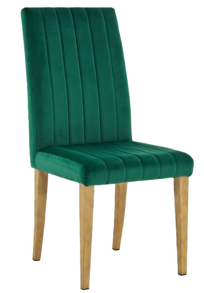 Silla GENOVA / tapizado velvet / verde oscuro