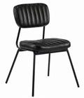 Silla NUREMBERG, metal, similpiel negra