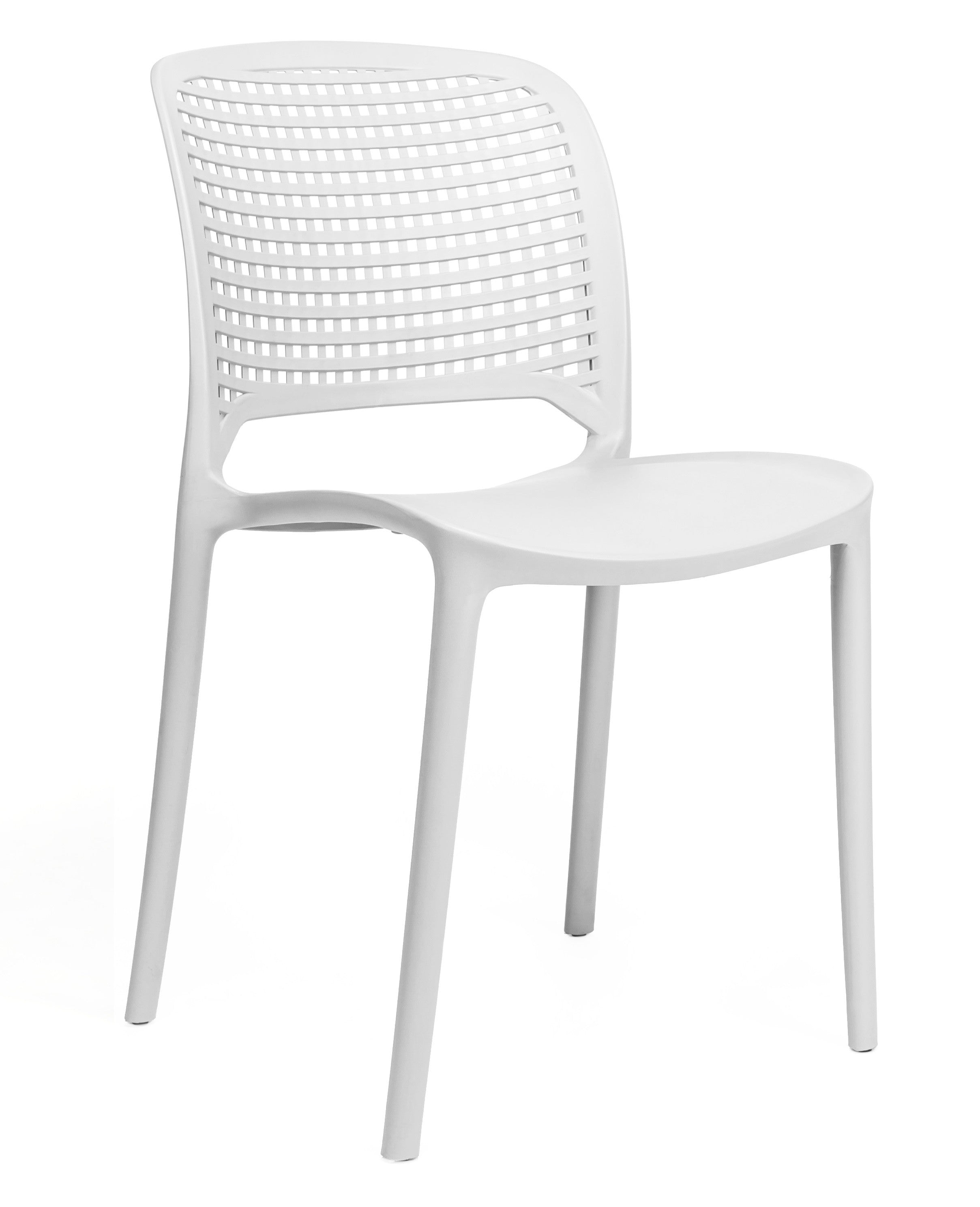 Silla POLINESIA, apilable, polipropileno blanco