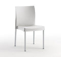 Silla SANDRA, aluminio, polipropileno gris