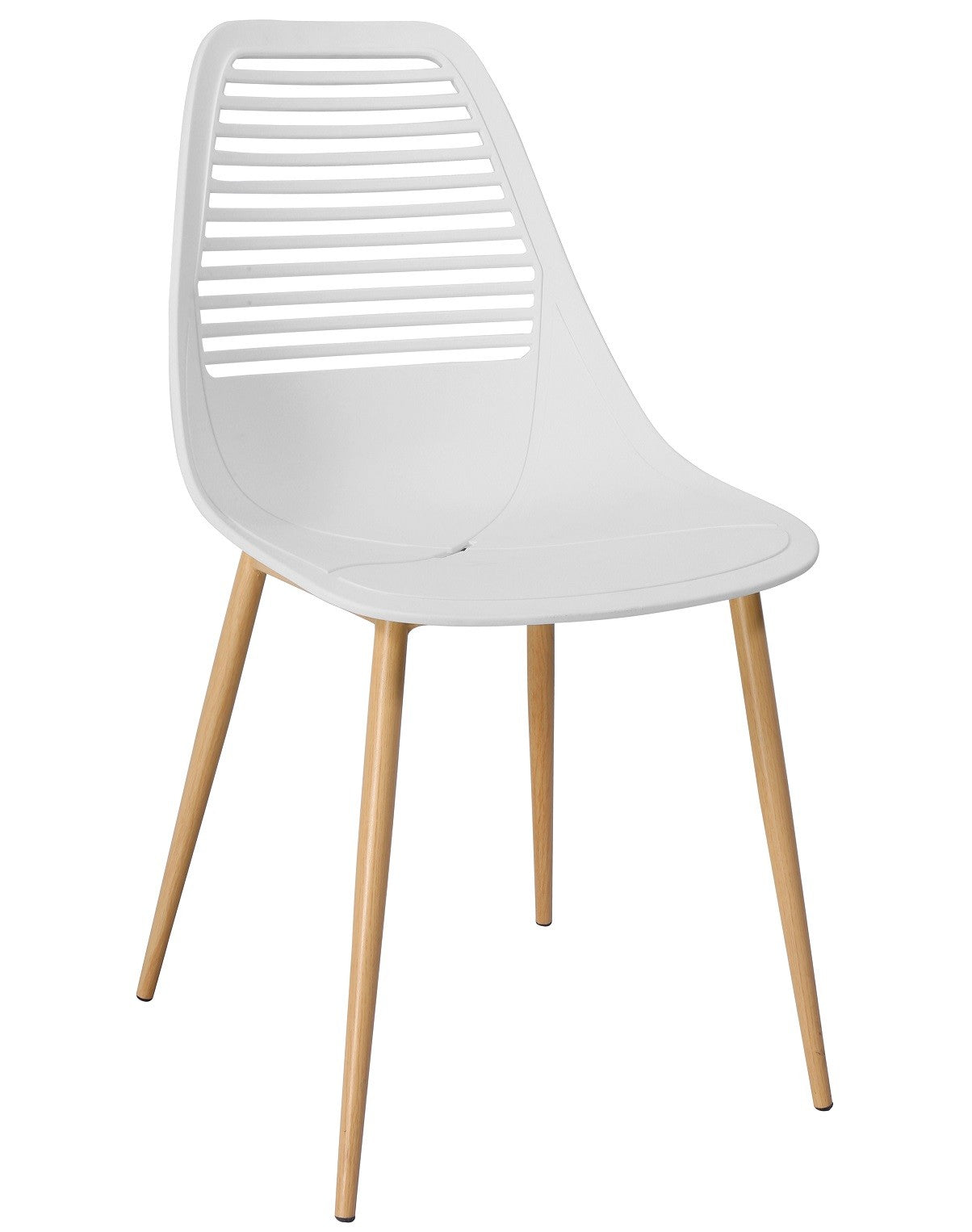 Silla UNCIBAY, metal, polipropileno blanco