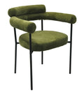 Sillón CERVANTES / tapizado tejido bouclé verde oscuro