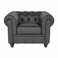 Sillón de Diseño Chester en Similpiel Negra - Elegancia y Modernidad - Muebles Mercatoro