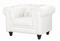 Sillón CHESTER, similpiel blanca