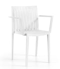 Sillón CHOPIN, apilable,  polipropileno blanco