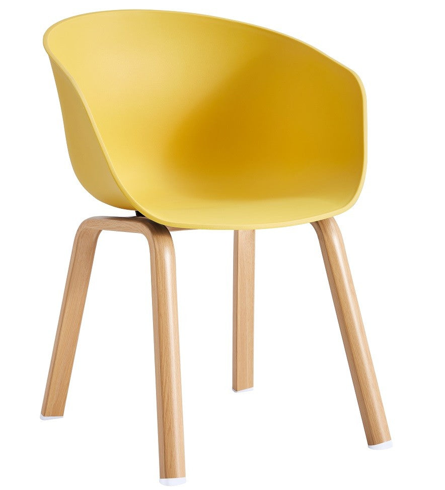 Sillón DANTE NEW / metal / polipropileno amarillo