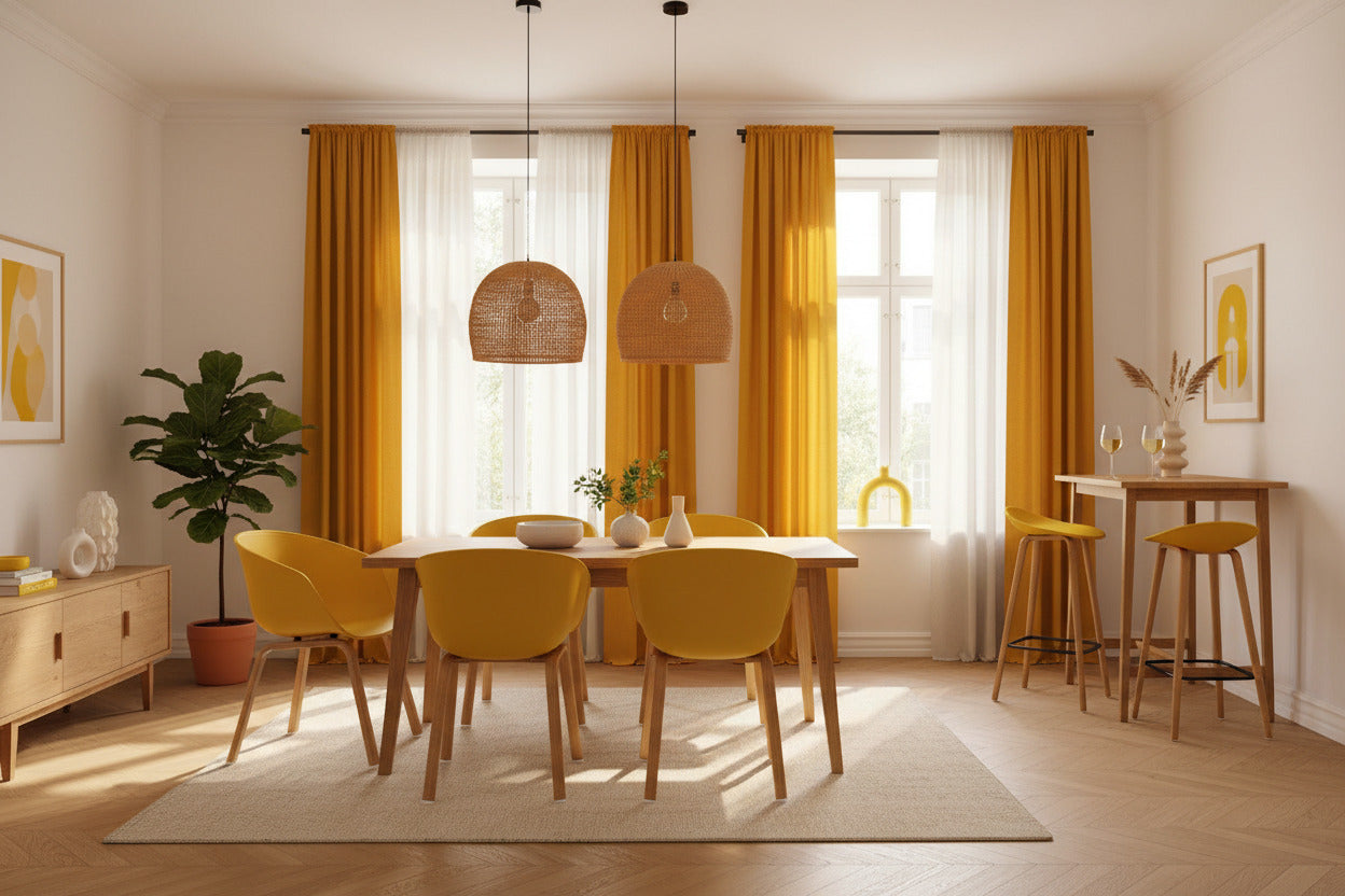 Sillón DANTE NEW / metal / polipropileno amarillo