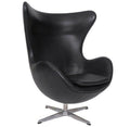 Sillón EG / tapizado similpiel negra