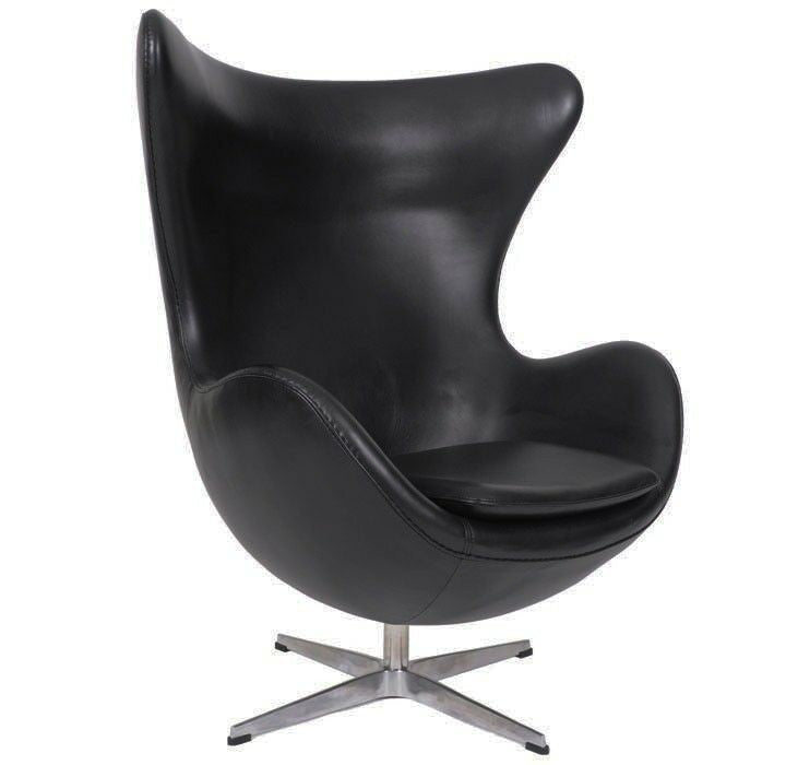 Sillón EG / tapizado similpiel negra