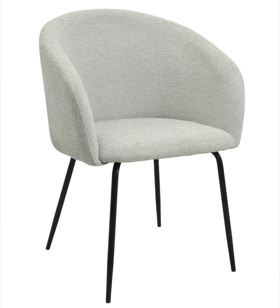 Sillón LAUREN / tapizado tejido / linen gris claro