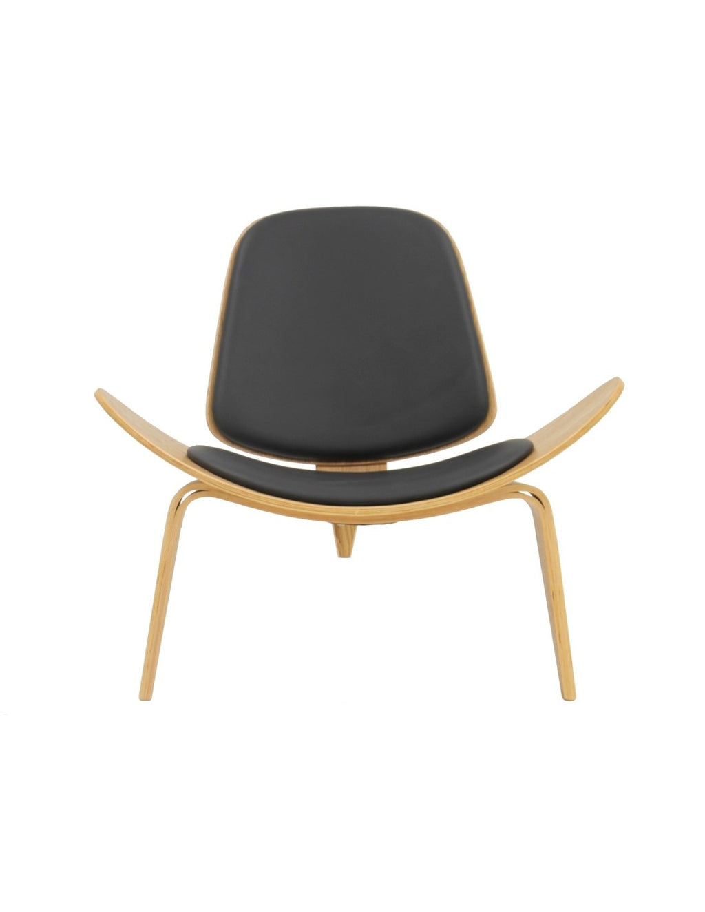 Sillón de diseño escandinavo en madera de fresno y negro para villas exclusivas y salones de lujo en Marbella y la Costa del Sol