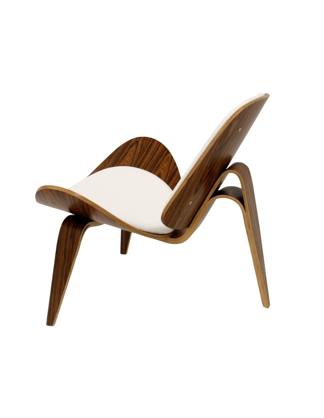 Detalle de estructura curvada de palo rosa barnizada del sillón NORDIC