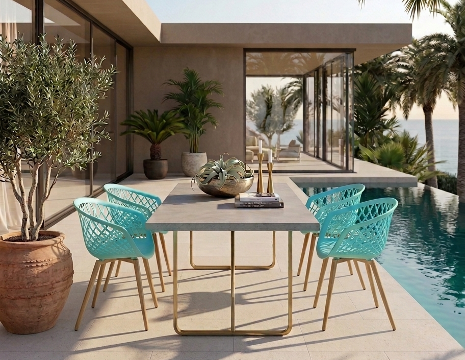 Sillón de exterior Verde Pastel STRAUSS - Muebles Mercatoro
