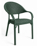 Sillón TORREMOLINOS, apilable, patas metálicas, polipropileno verde