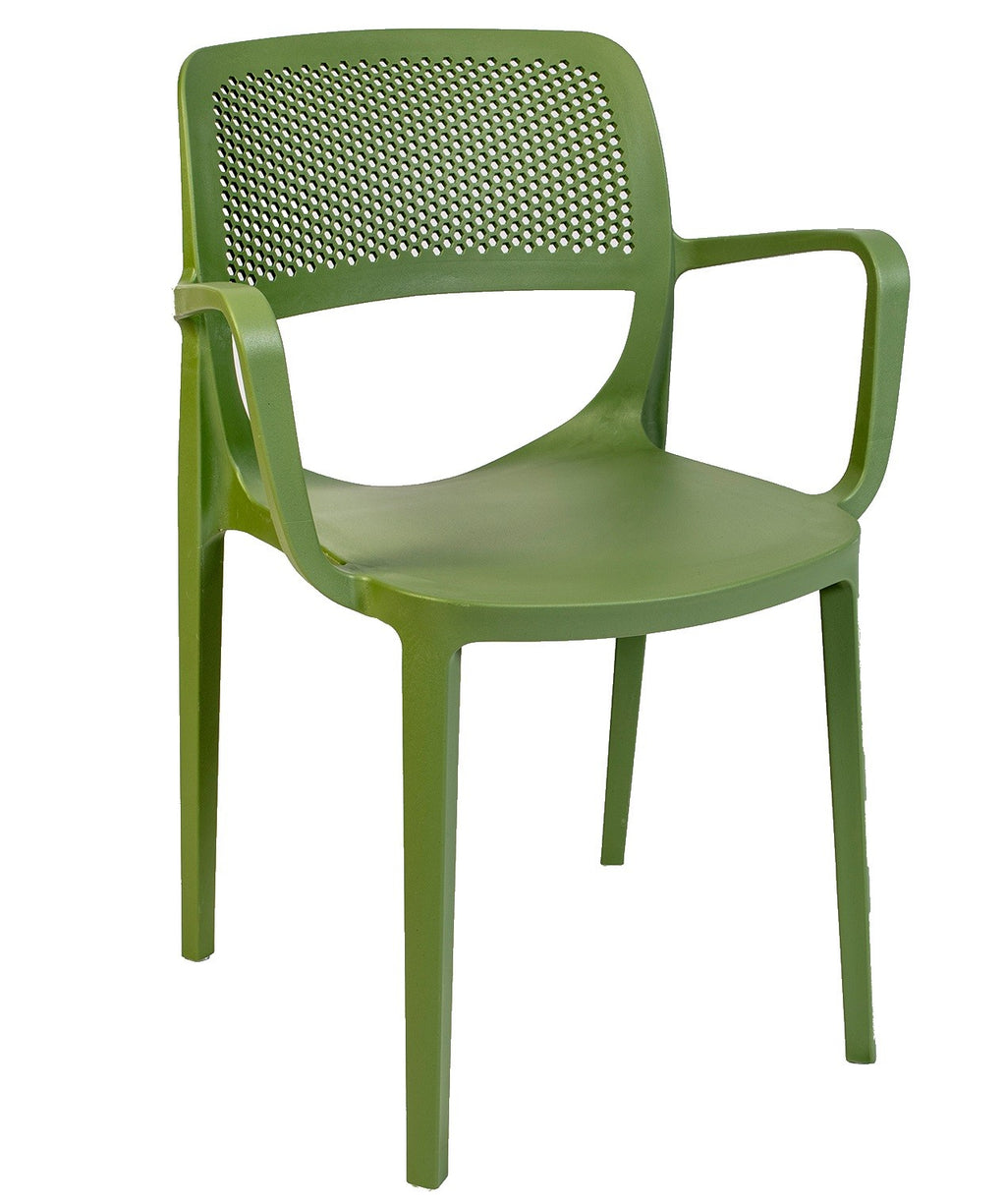 Sillón VERDI / apilable / polipropileno verde
