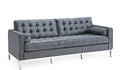 Sofá de Diseño 3 Plazas en Velvet Gris - Elegancia Serena y Modernidad en Torrevieja y la Vega Baja - Muebles Mercatoro