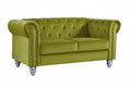 Sofá CHESTER STYLE / 2 plazas / tapizado velvet verde