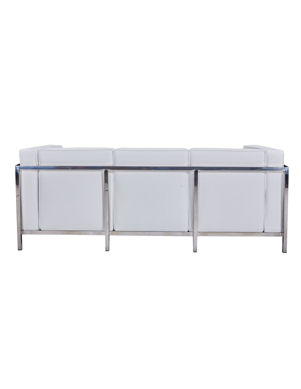 Combinación de salón contemporáneo con sofá de 3 plazas blanco y sillón individual a juego de la colección LOBBY.