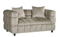 Sofá LORING / 2 plazas / tejido velvet gris claro